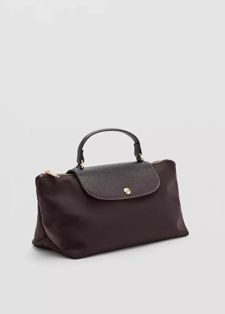 Brown Nylon Toiletry Bag With Handle, , large image number 1