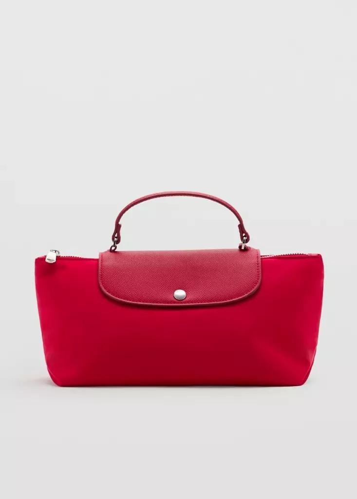 Red Nylon Toiletry Bag With Handle, , large image number 0
