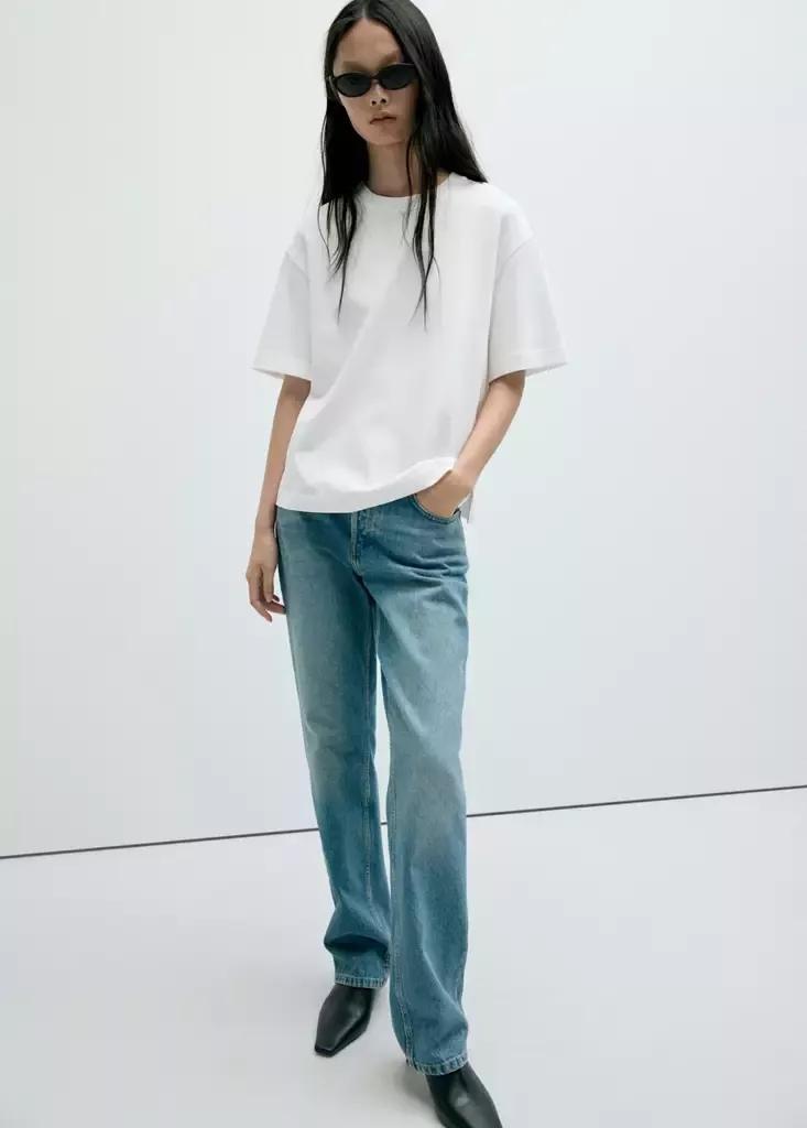 White Oversized Short-Sleeved T-Shirt, , medium
