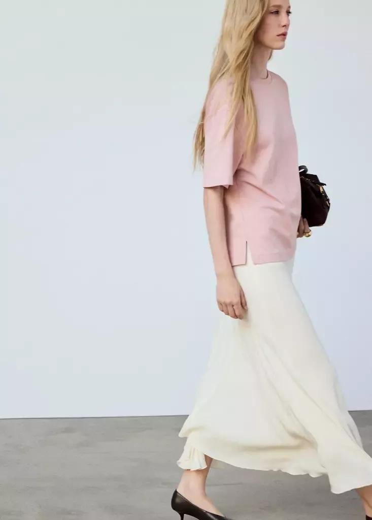 Pink Oversized Short-Sleeved T-Shirt, , medium