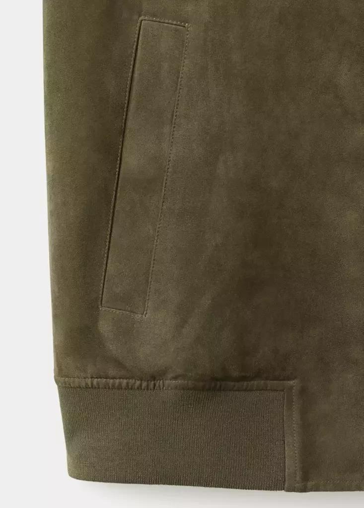 Khaki Suede-Effect Bomber Jacket, , large image number 6