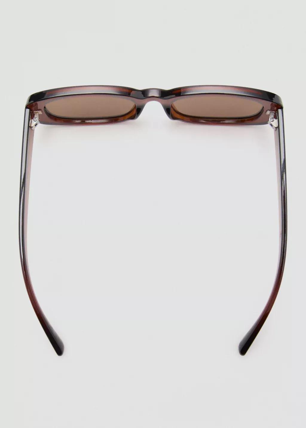 Brown Rectangular-Frame Sunglasses, Brown, large image number 1