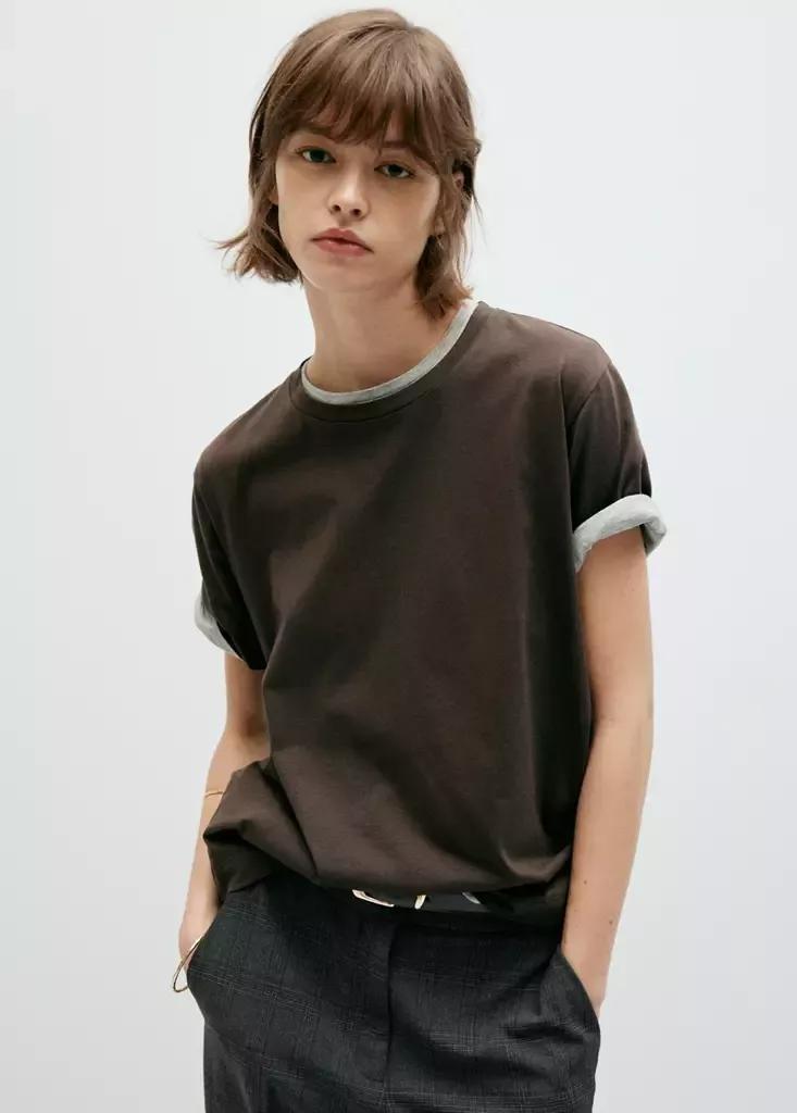 Grey Straight Mid-Rise Trousers, Grey, large image number 3