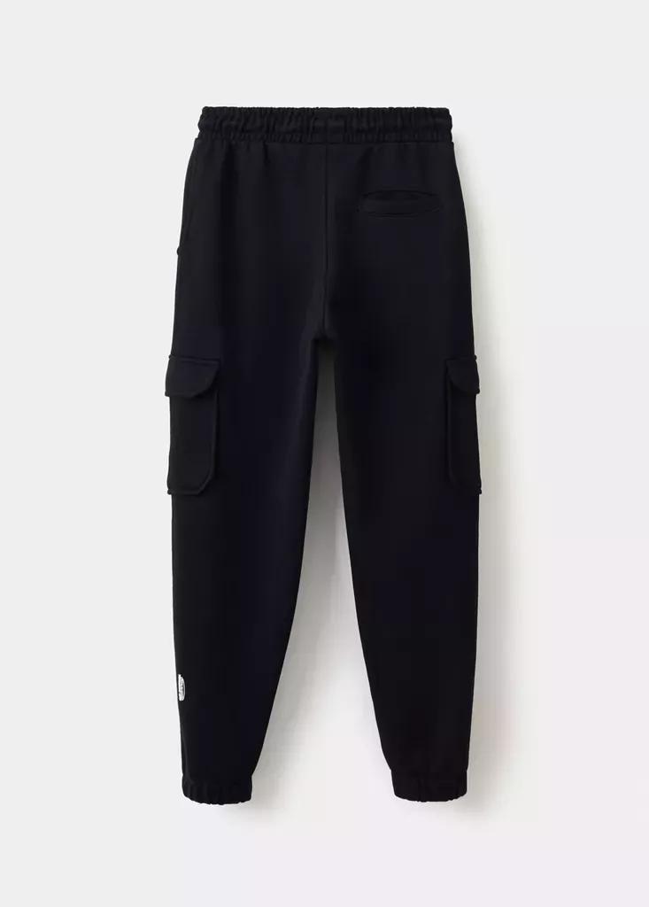 Black Cargo Jogger Trousers, Black, large image number 1