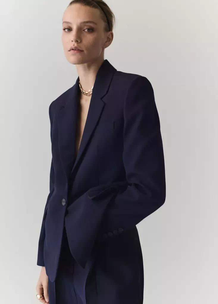 MEDIUM PURPLE Straight jacket with flap pockets, Medium Purple, medium