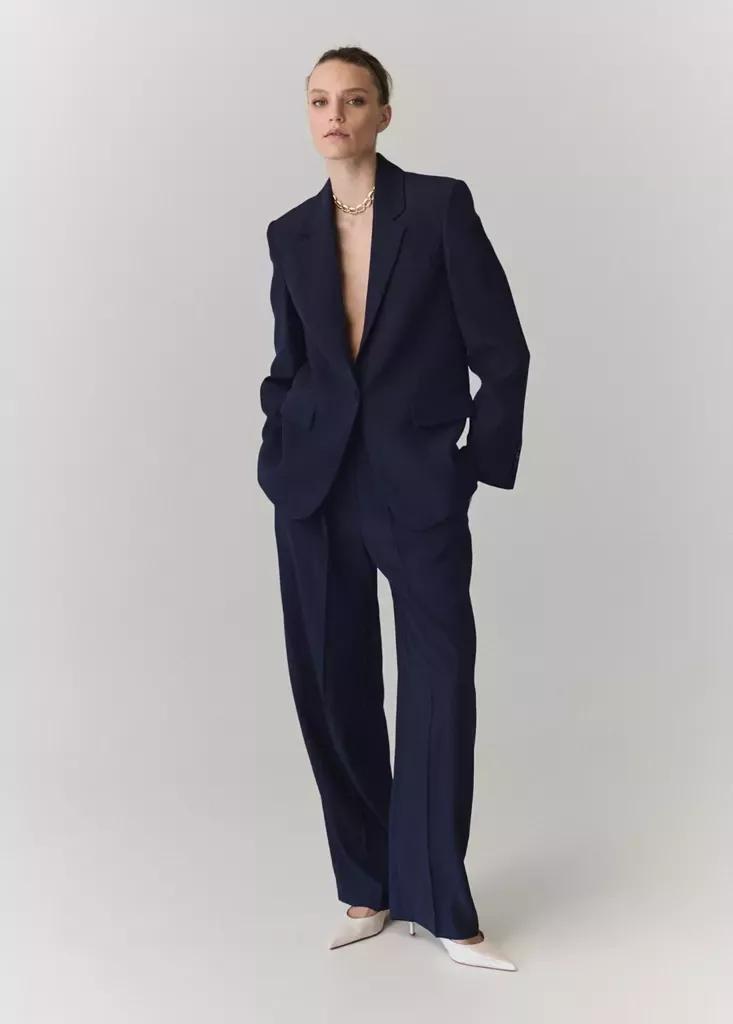 MEDIUM PURPLE Straight jacket with flap pockets, Medium Purple, medium