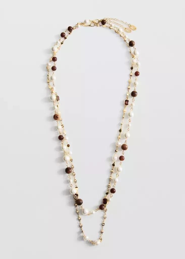 Gold Combined Bead Necklaces, Set Of 2, , large image number 1