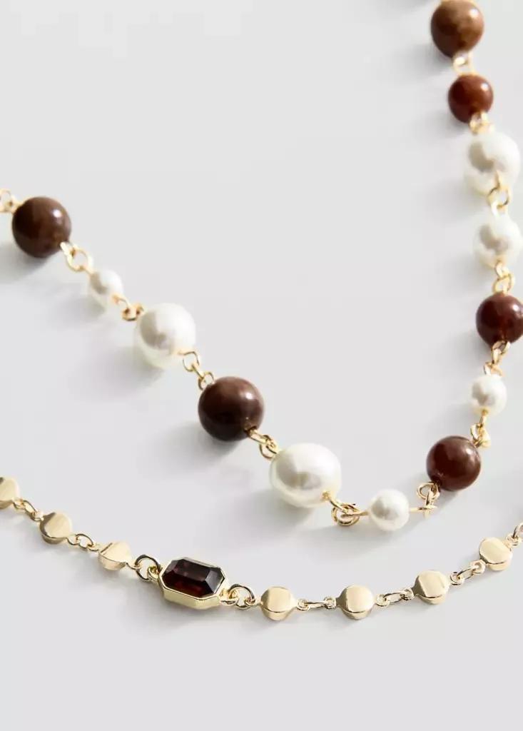 Gold Combined Bead Necklaces, Set Of 2, , large image number 2
