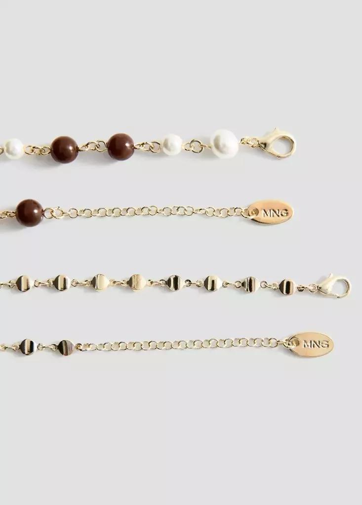 Gold Combined Bead Necklaces, Set Of 2, , large image number 3