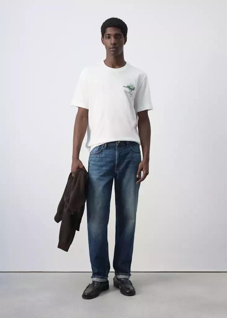 White Cotton Printed T-Shirt, , medium