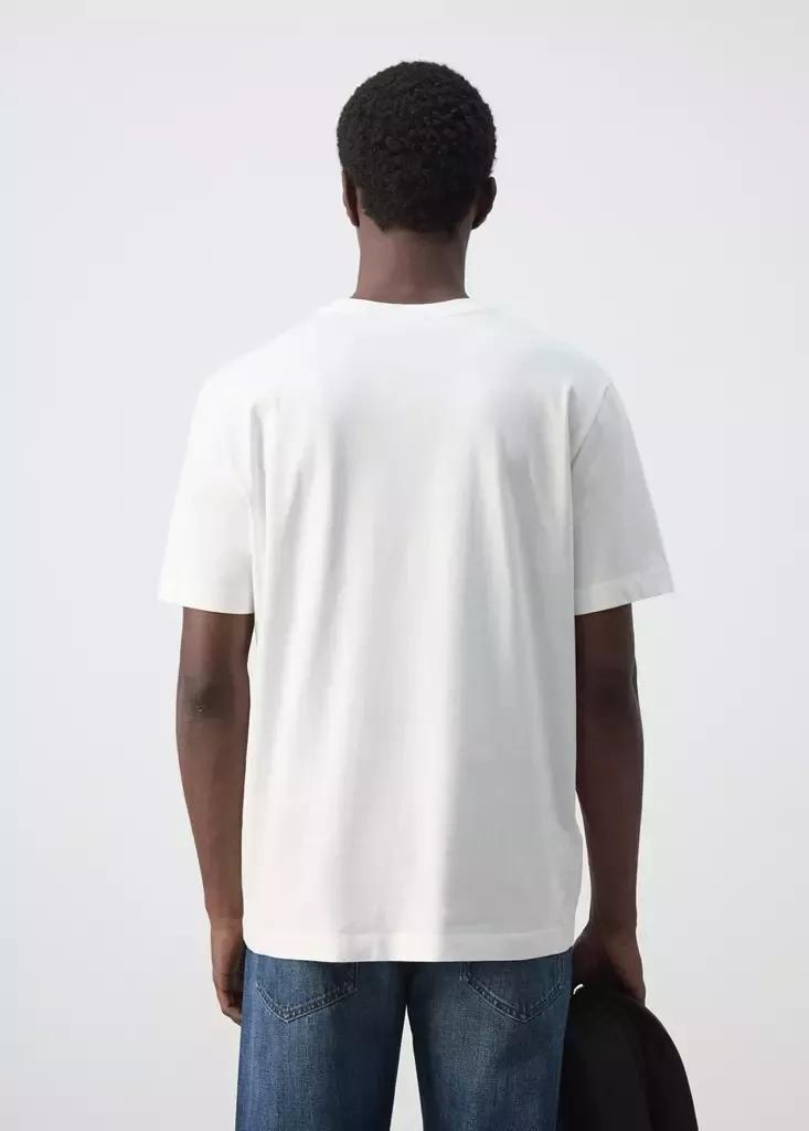 White Cotton Printed T-Shirt, , medium