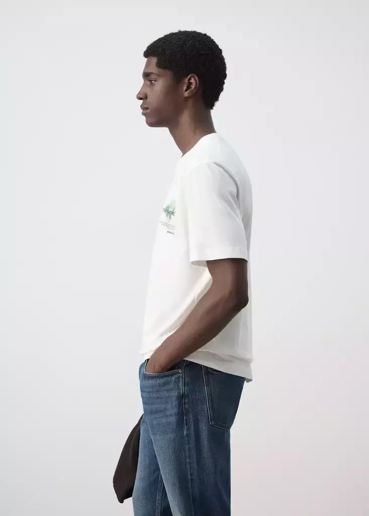 White Cotton Printed T-Shirt, , large image number 4