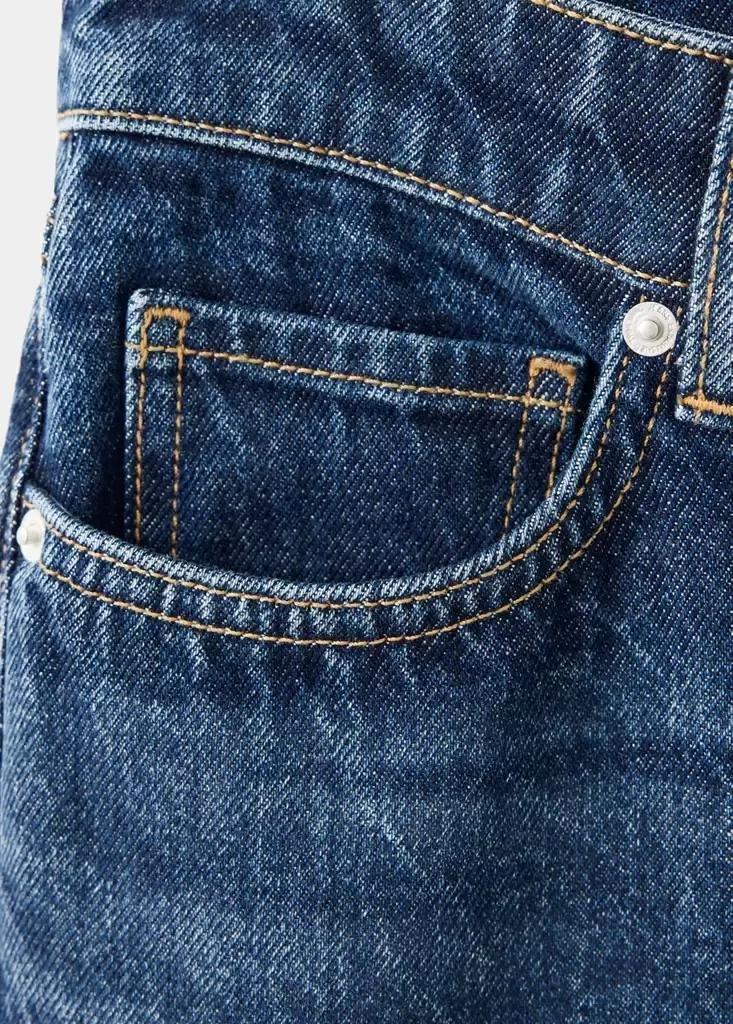 Blue Low-Rise Flared Jeans, , large image number 5