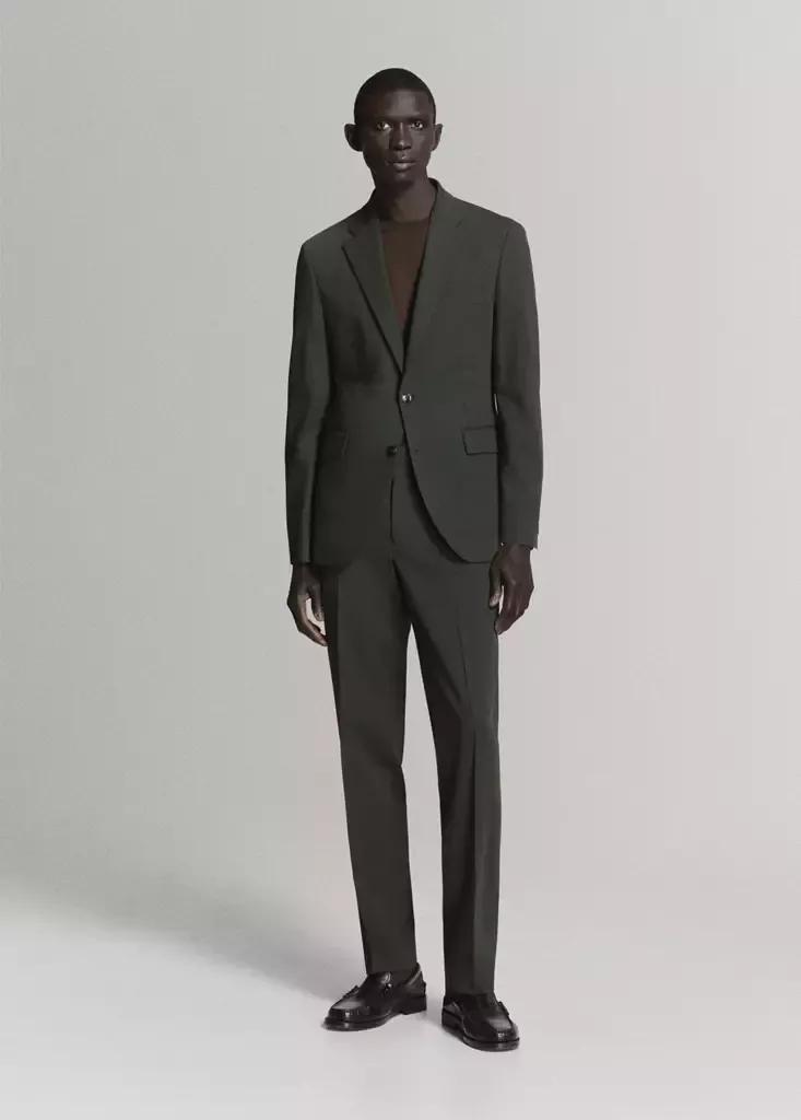 Khaki Milan Slim-Fit Suit Trousers, Beige - Khaki, medium