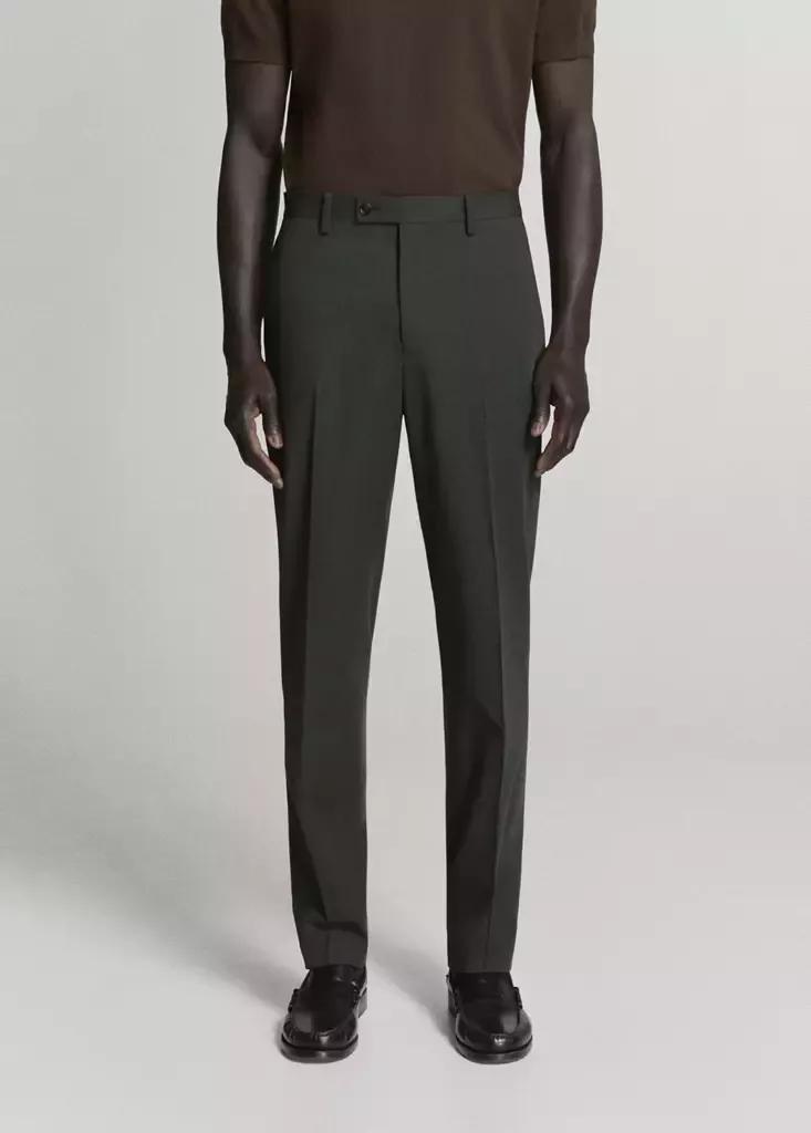 Khaki Milan Slim-Fit Suit Trousers, Beige - Khaki, medium