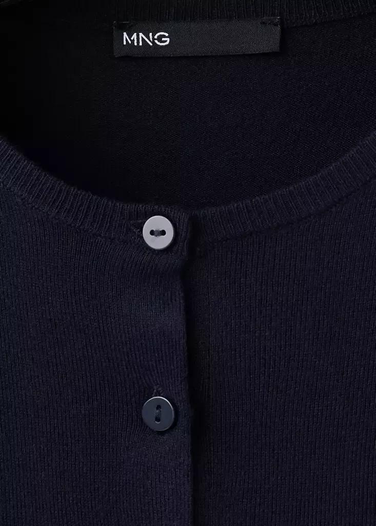 Navy Knitted Button Cardigan, Navy, large image number 5