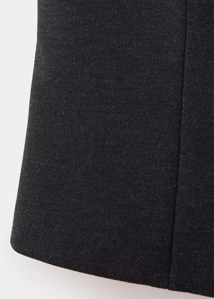 Grey Waistcoat With Frogging Detail And Seam Detailing, Charcoal, large image number 7