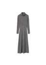 Mango - grey Knitted turtleneck dress