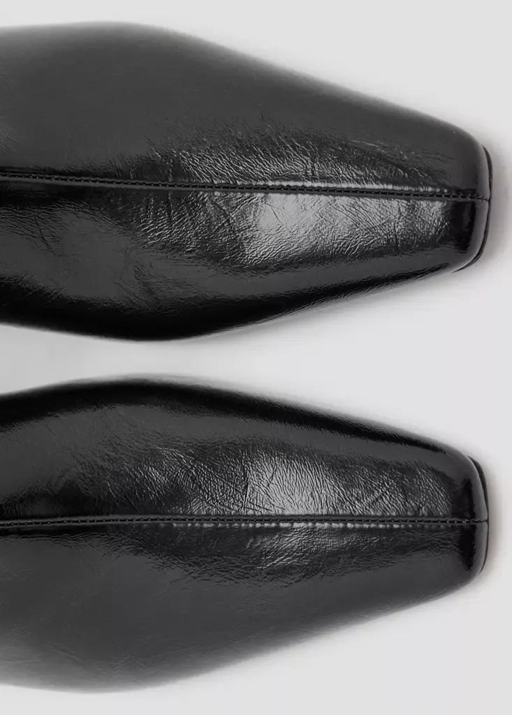 Black Ankle Boots With Square Toe Heel, Black, large image number 4