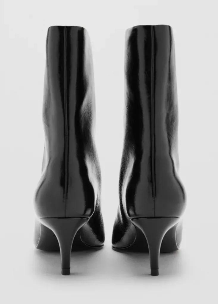 Black Ankle Boots With Square Toe Heel, Black, large image number 5