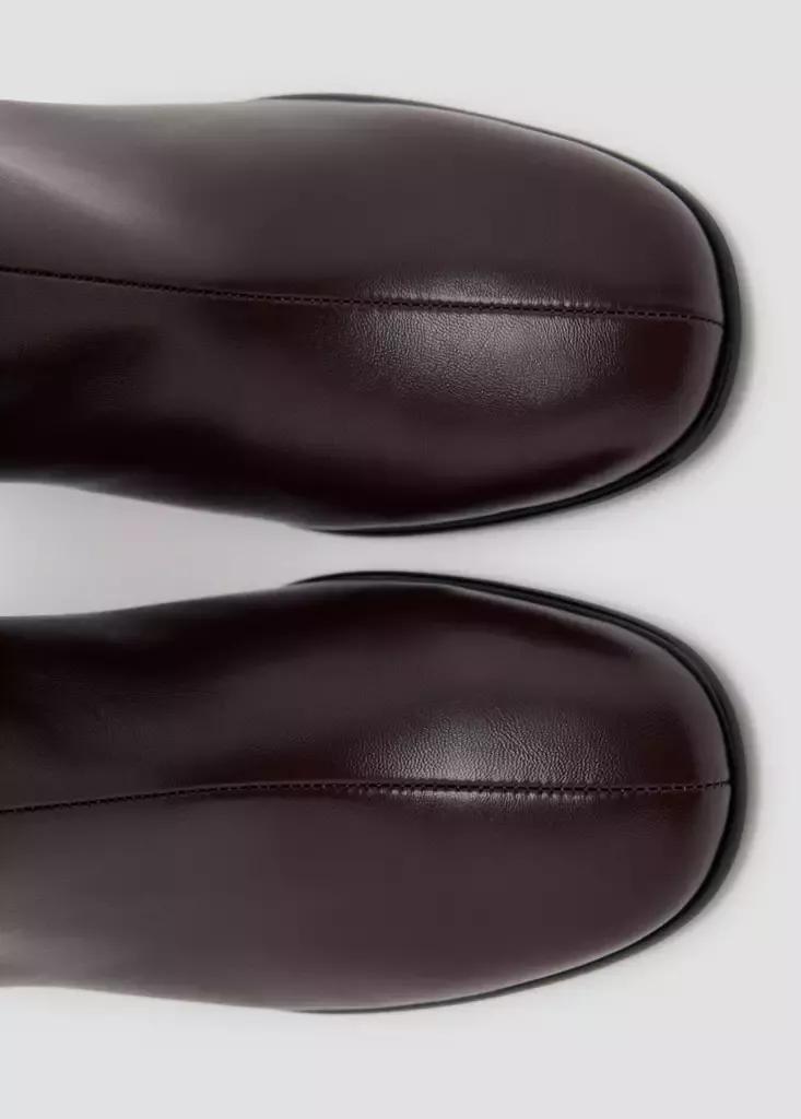Burgundy High Block-Heel Boot, Dark Red, large image number 3