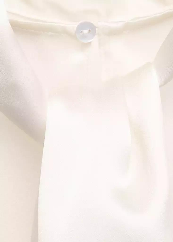 Beige Straight Cut Blouse, Light Beige, large image number 6