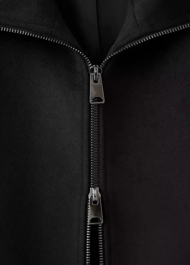 Black High-Neck Zip-Up Jacket, Black, large image number 6