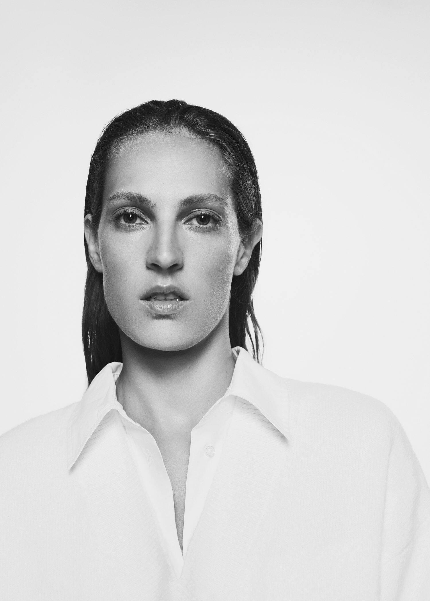 Beige V-Neck Sweater, , large image number 3