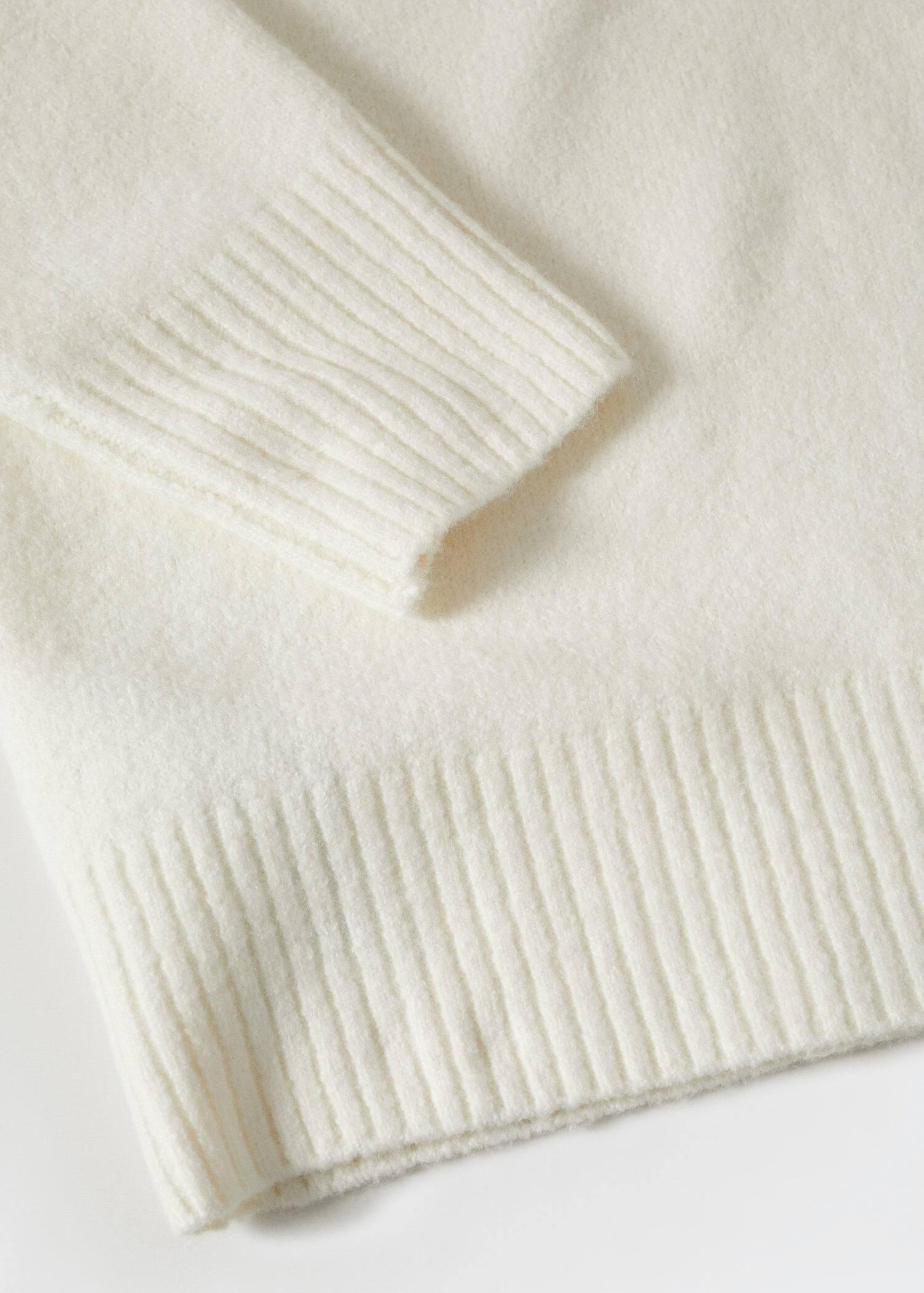 Beige V-Neck Sweater, , large image number 4