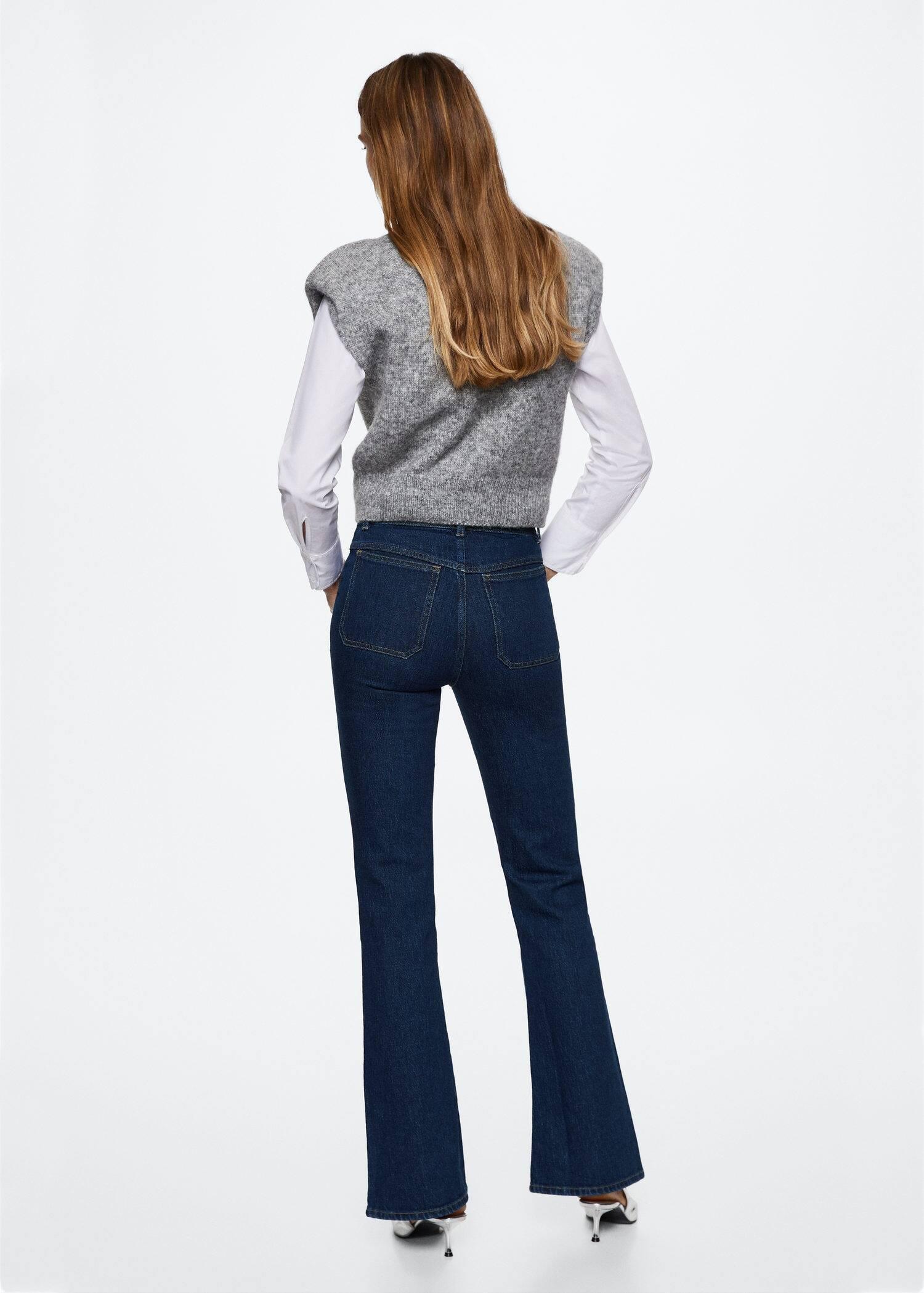 Blue Flared Jeans With Pocket, , large image number 5
