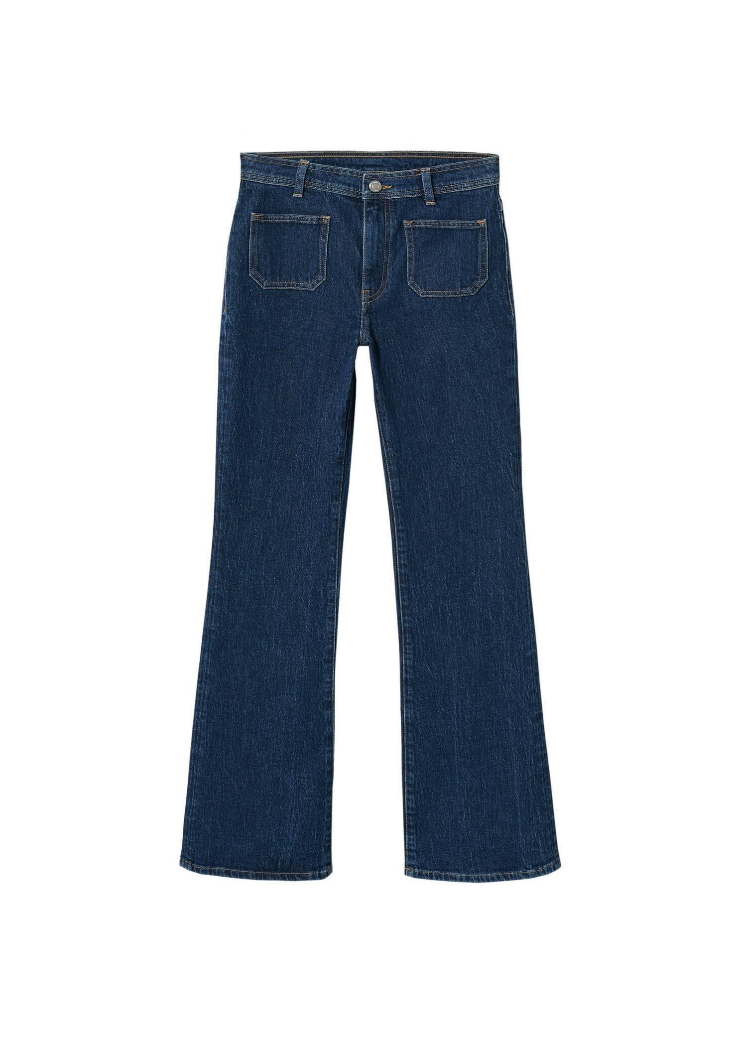 Blue Flared Jeans With Pocket, , large image number 6