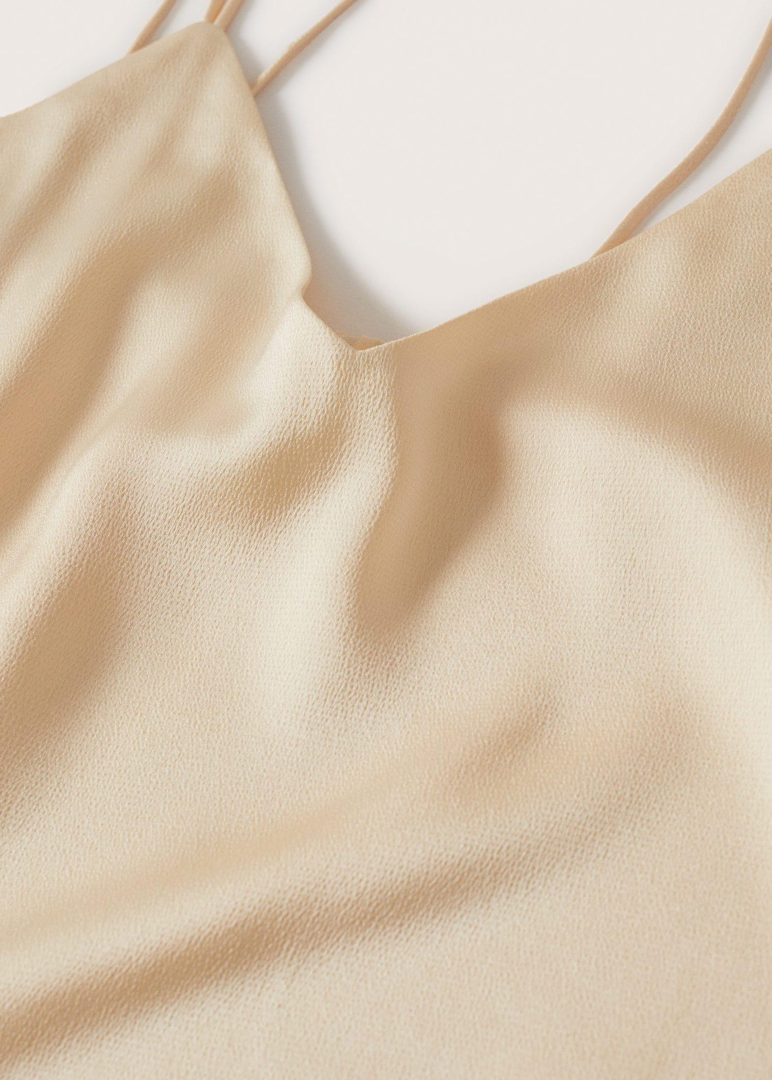 light beige Satin lace top, , large image number 3