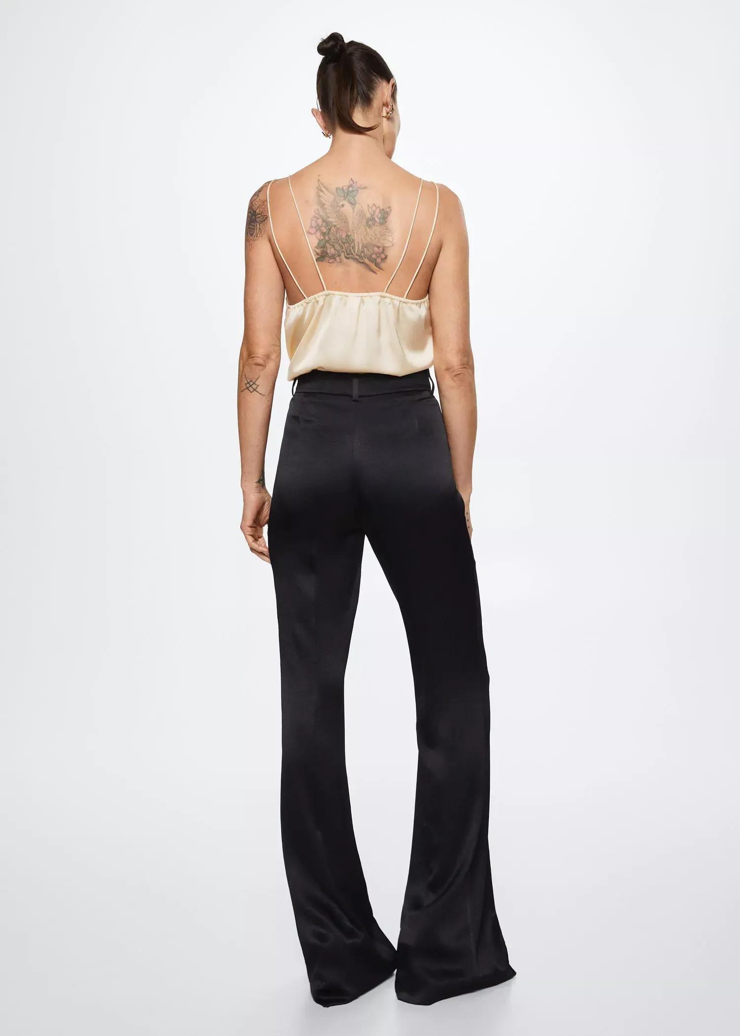 light beige Satin lace top, , large image number 4