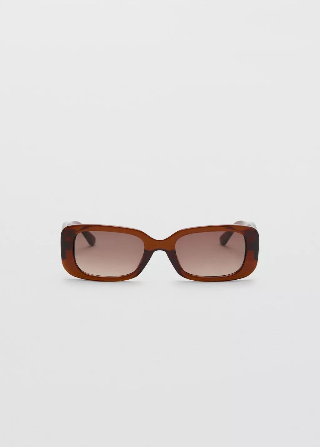 Brown Rectangular-Frame Sunglasses, Brown, large image number 3