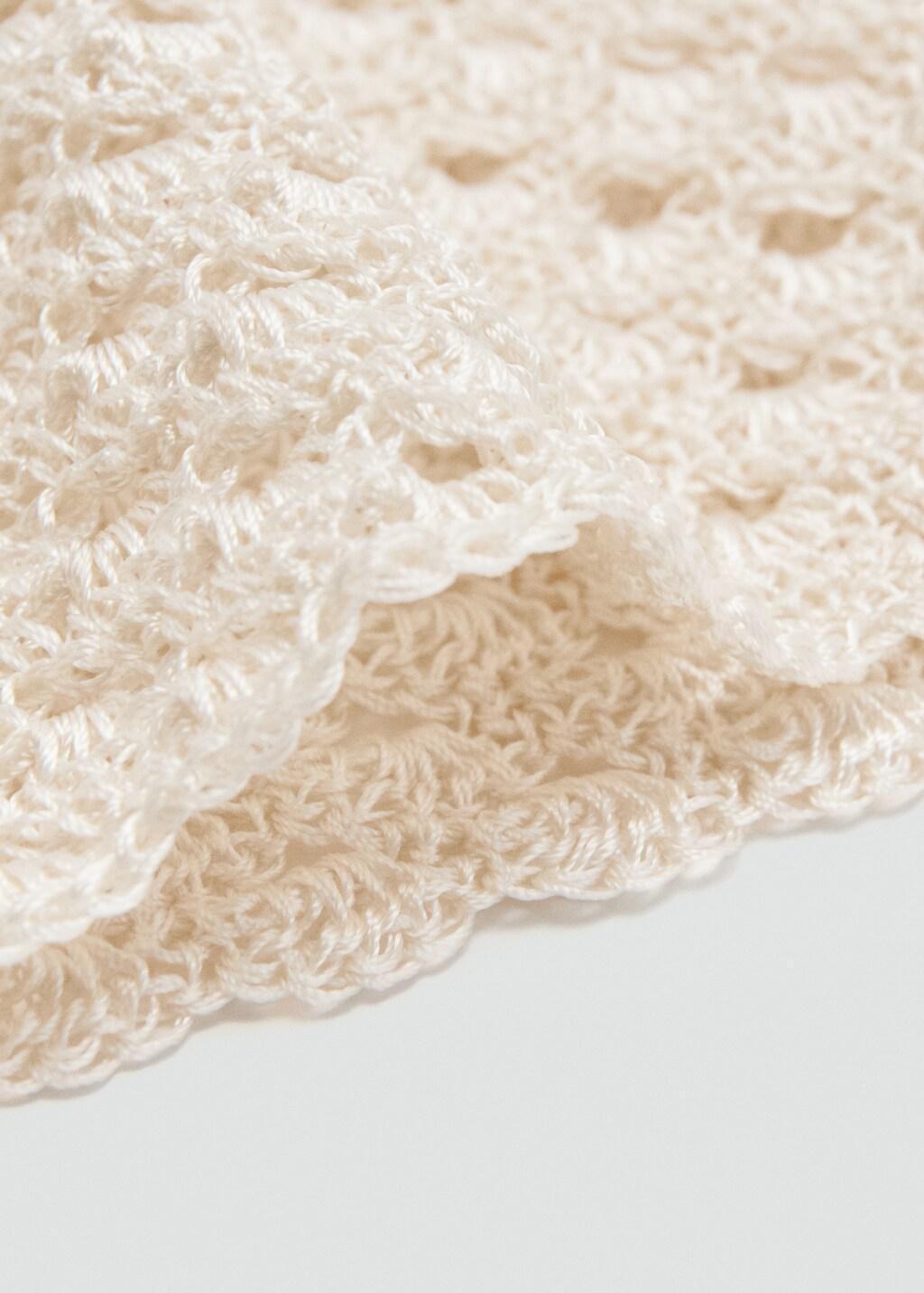 Beige Crochet Hat, Light Beige, medium