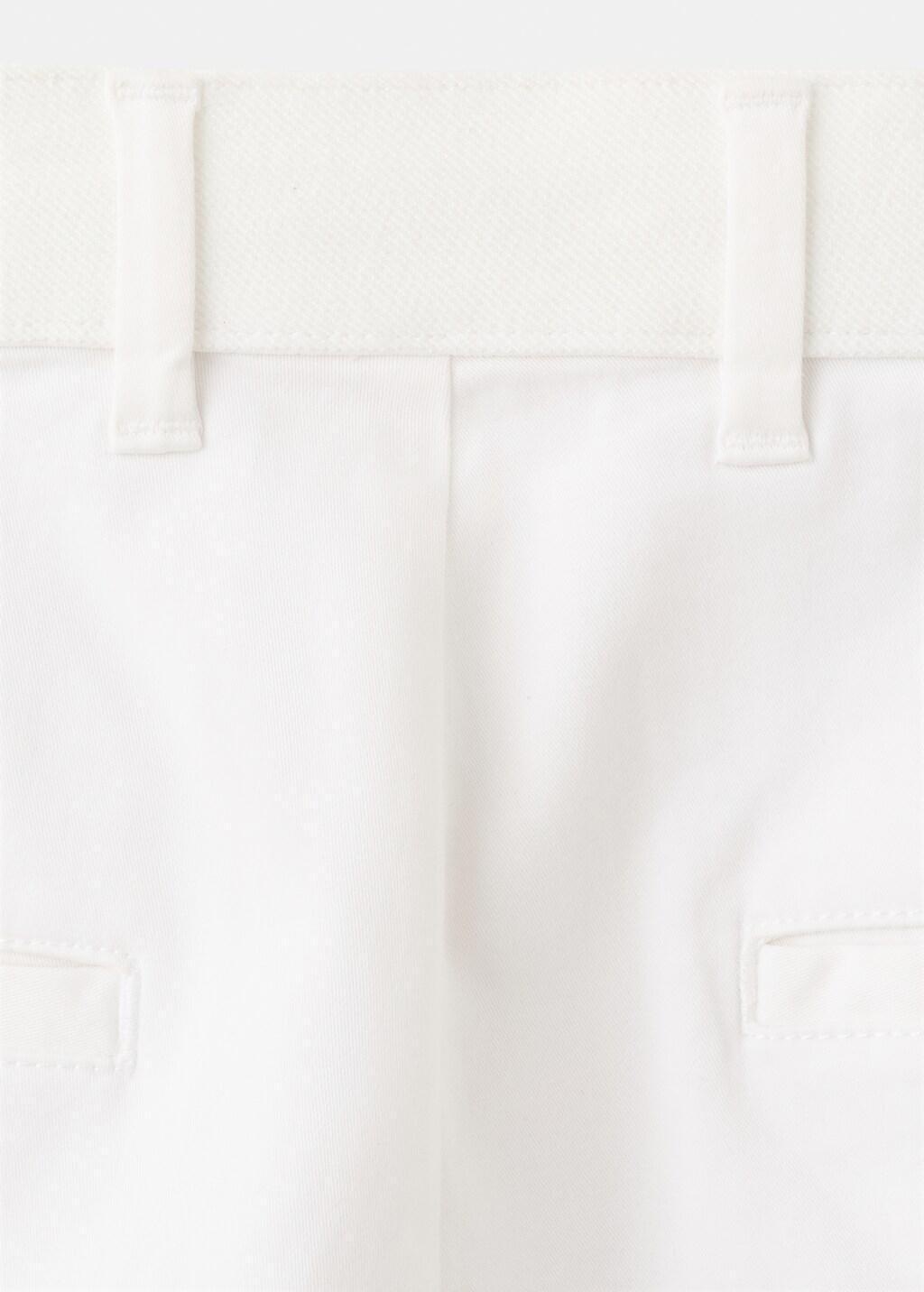 White Prato Cropped Tapered Chino Trousers, Natural White, large image number 5