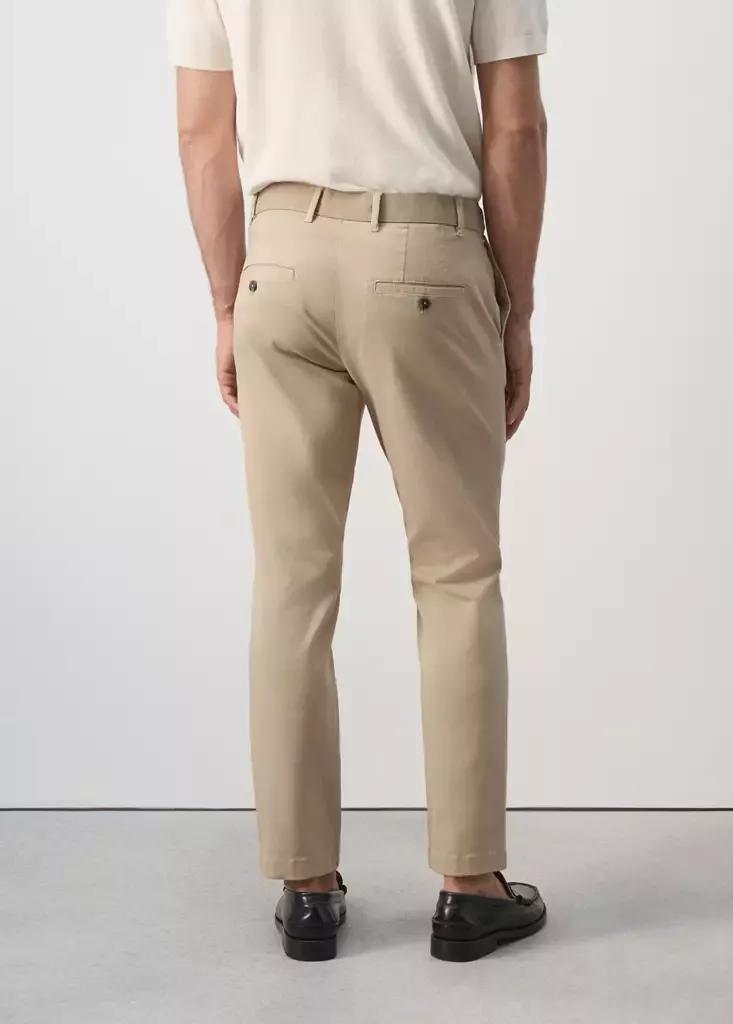 LIGHT BEIGE Prato cropped tapered chino trousers, Light Beige, large image number 2