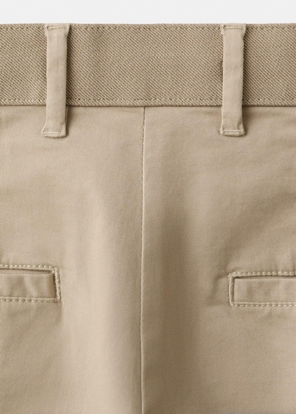 LIGHT BEIGE Prato cropped tapered chino trousers, Light Beige, large image number 5