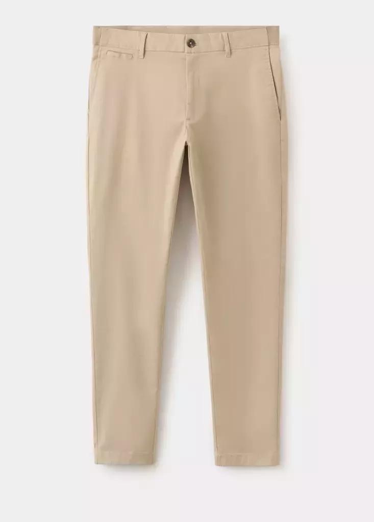 LIGHT BEIGE Prato cropped tapered chino trousers, Light Beige, large image number 9