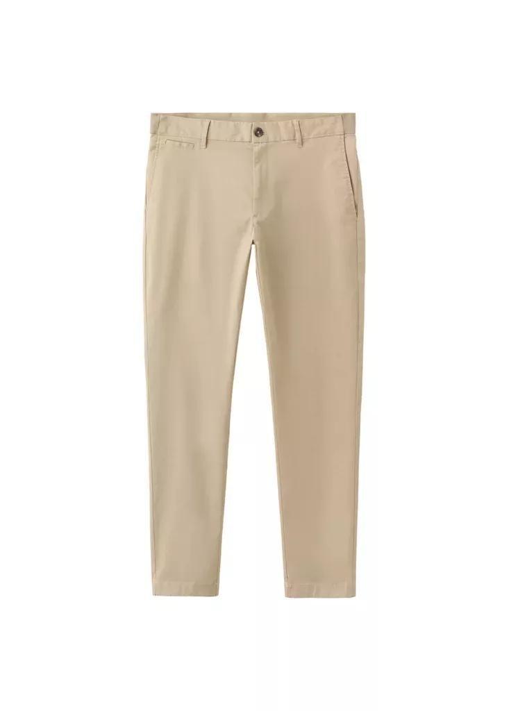 LIGHT BEIGE Prato cropped tapered chino trousers, Light Beige, large image number 12