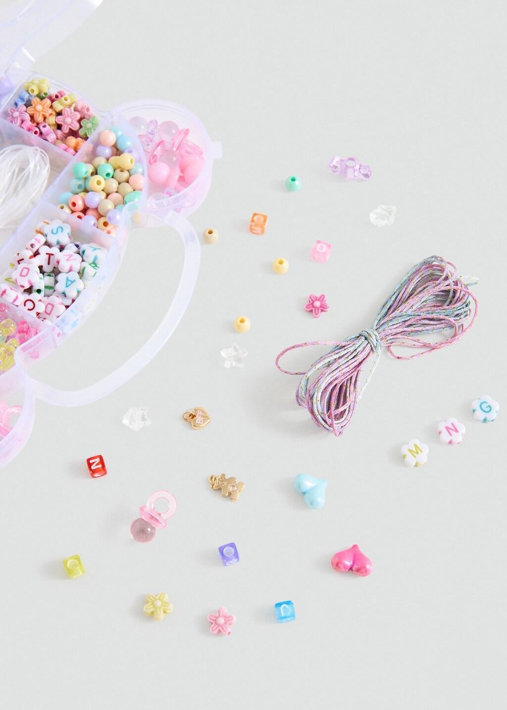 PINK Necklace making set, Kids Girl, Pink, large image number 0