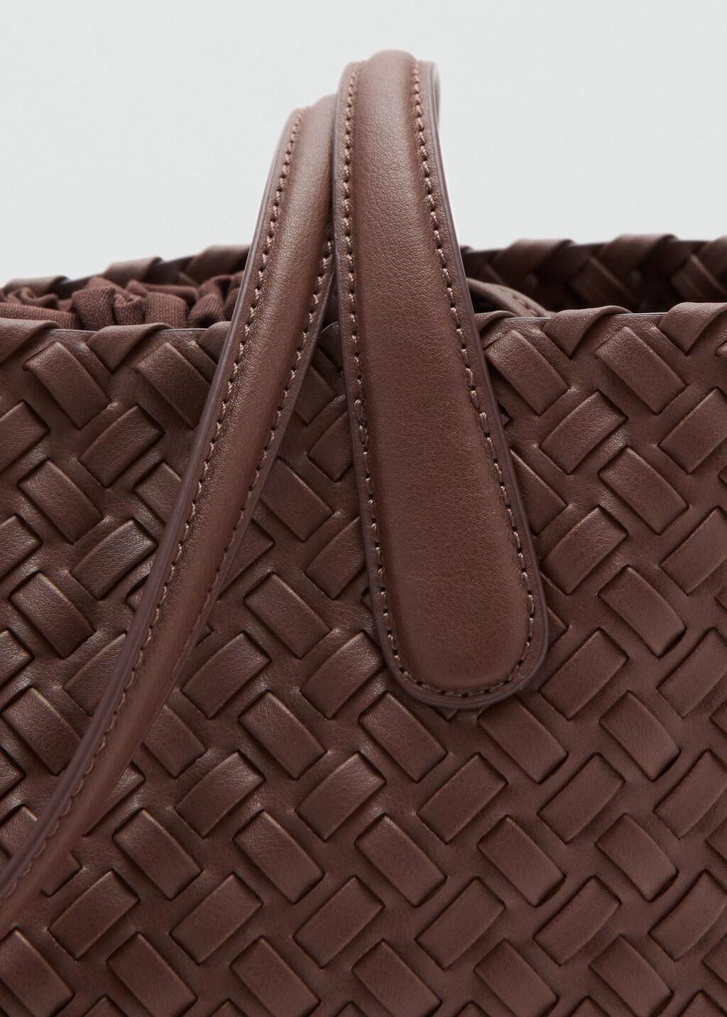Brown Braided Tote Bag, 0201_30, large image number 1