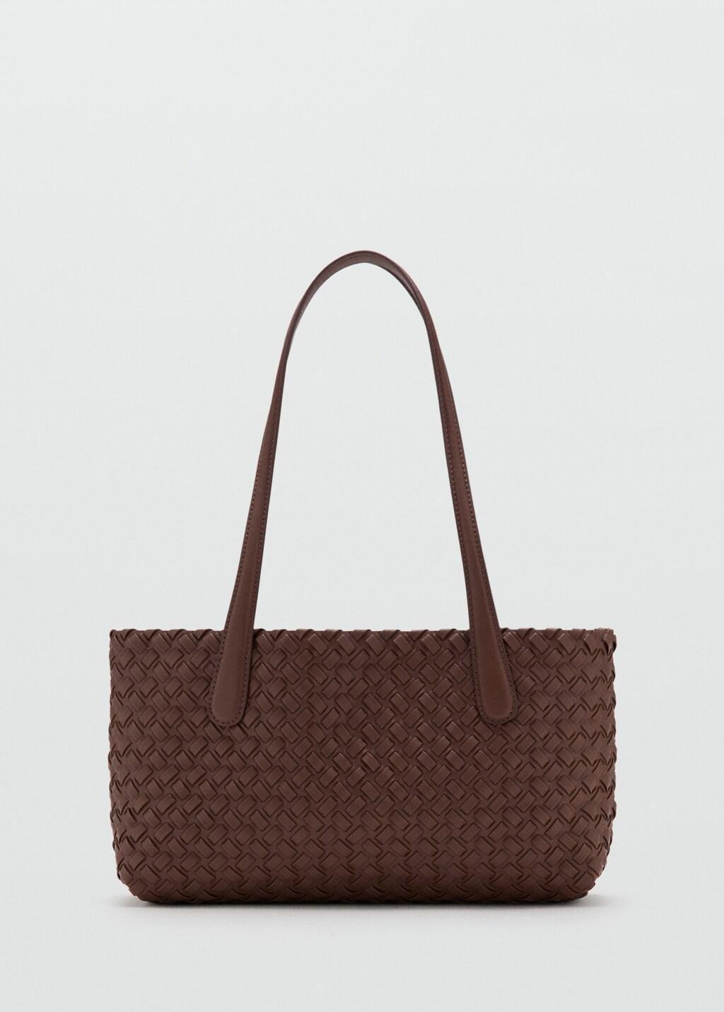 Brown Braided Tote Bag, 0201_30, large image number 3