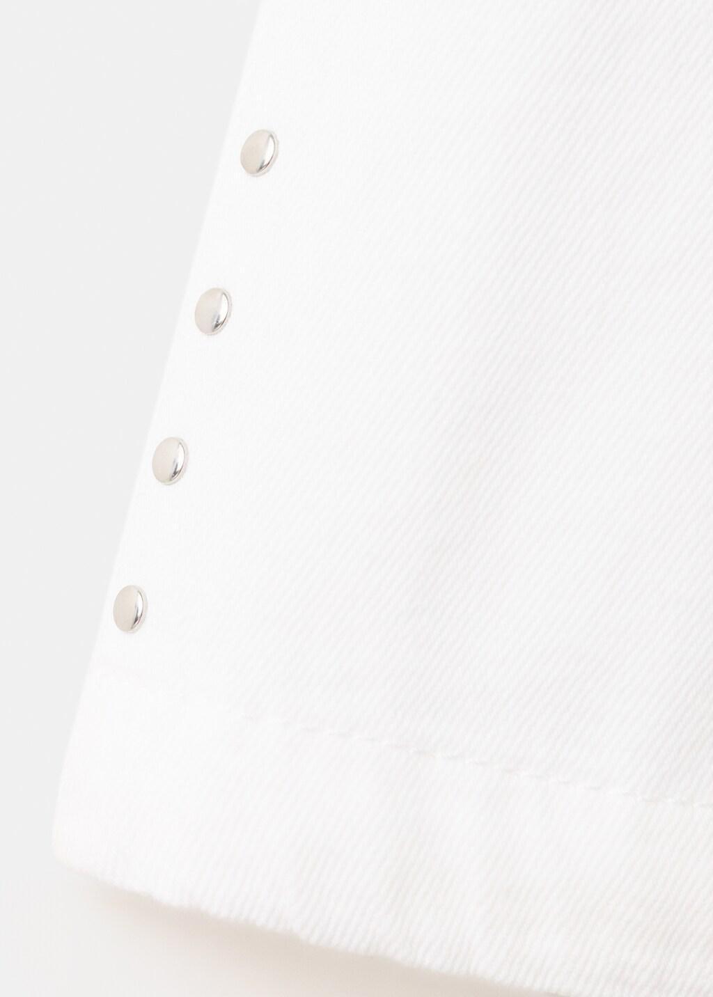 White Studded Open-Back Halter Top, Kids Girls, White, large image number 0