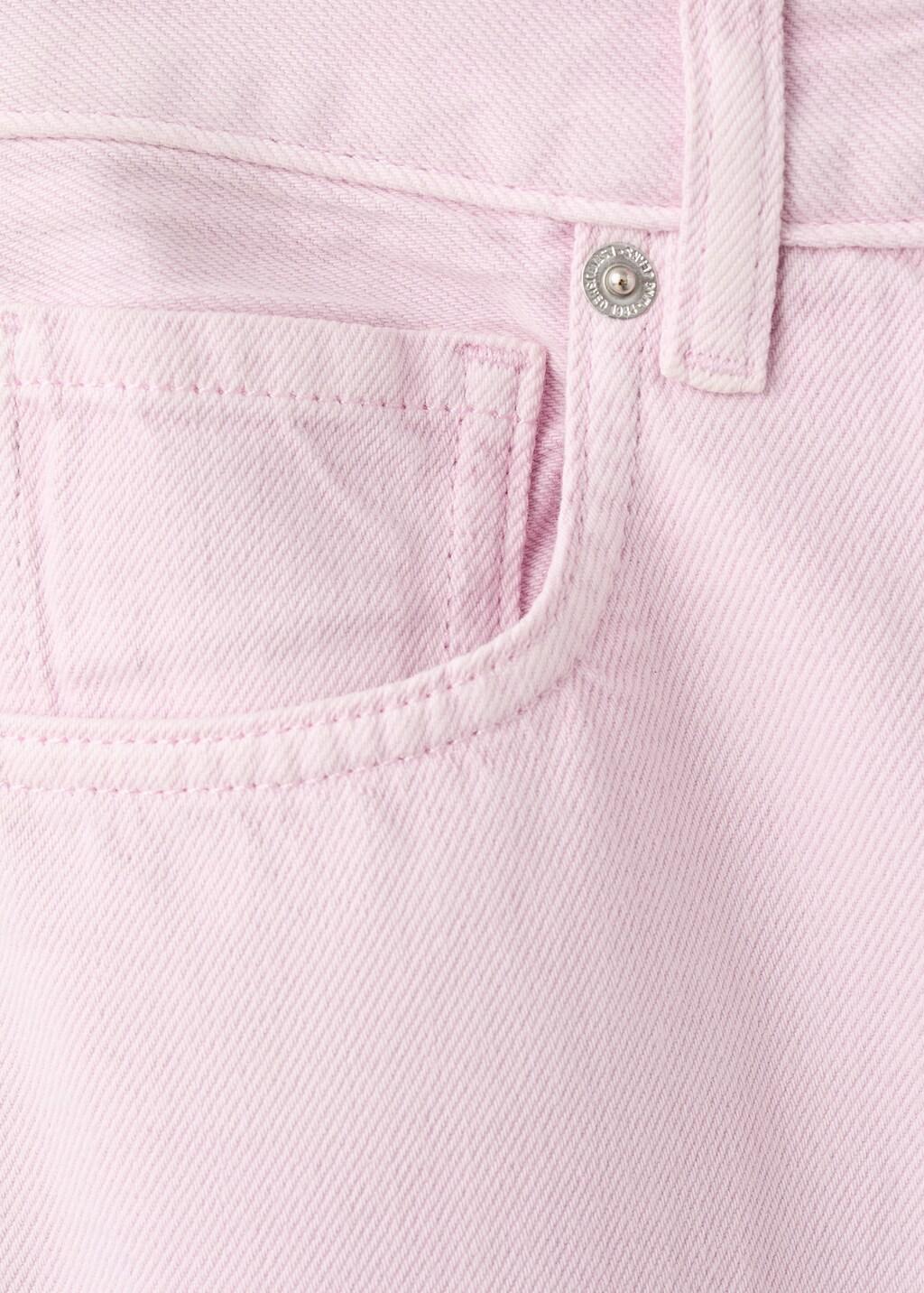 Pink Straight Low-Waist Jeans, Pink, large image number 5