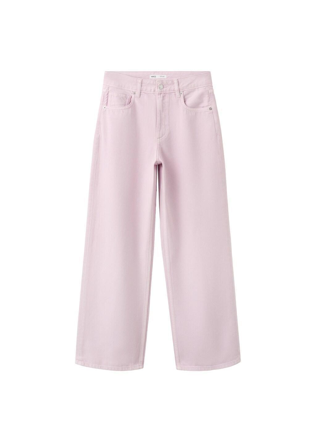 Pink Straight Low-Waist Jeans, Pink, large image number 6