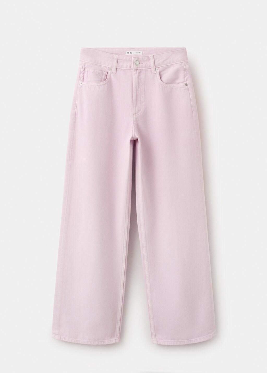 Pink Straight Low-Waist Jeans, Pink, large image number 7