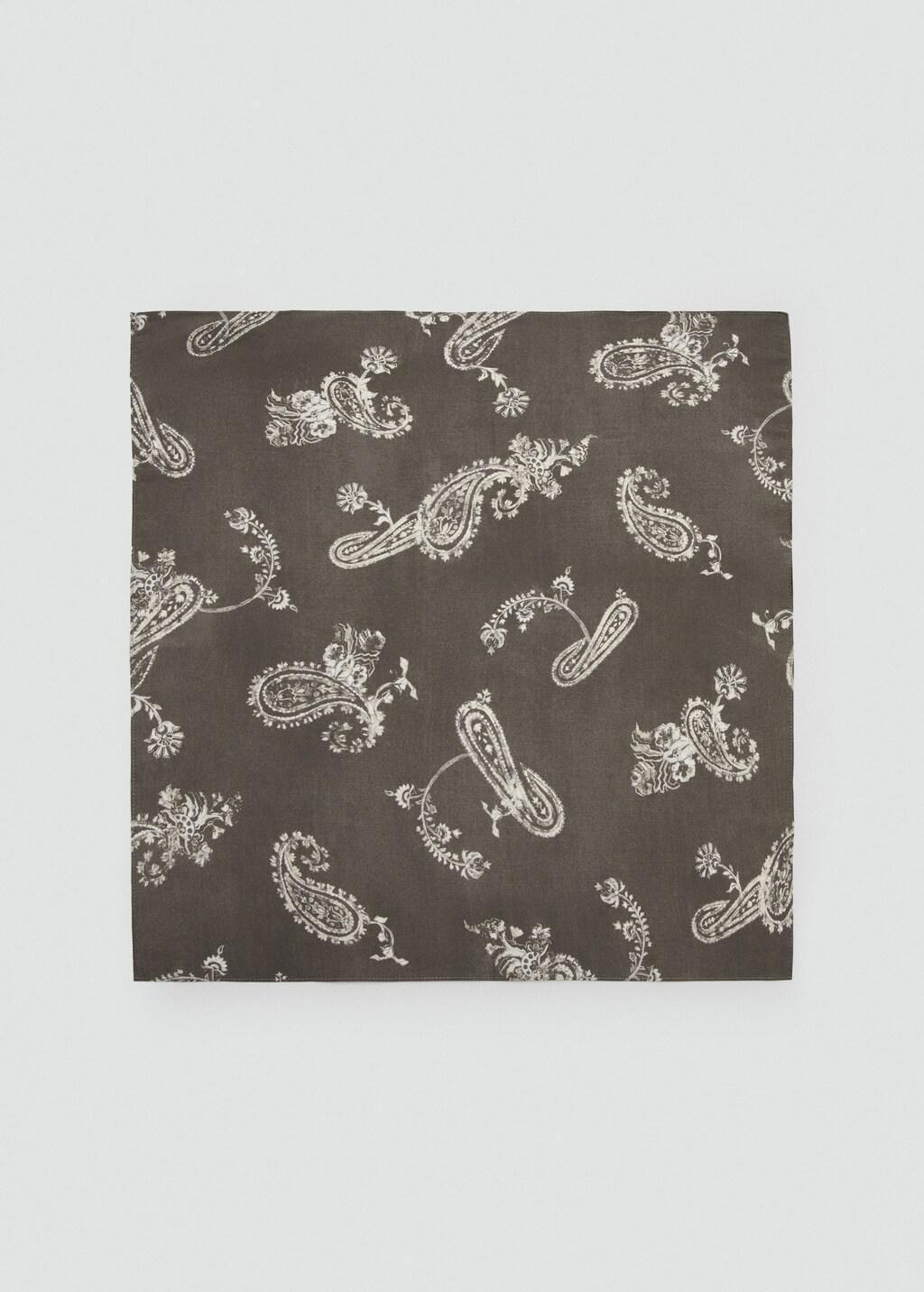 Brown Printed Scarf, Brown, large image number 3