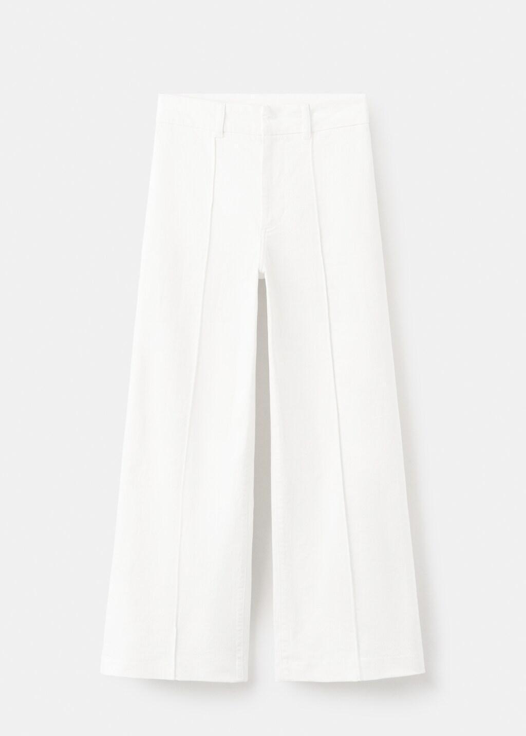 WHITE High-waisted wideleg jeans, White, large image number 8