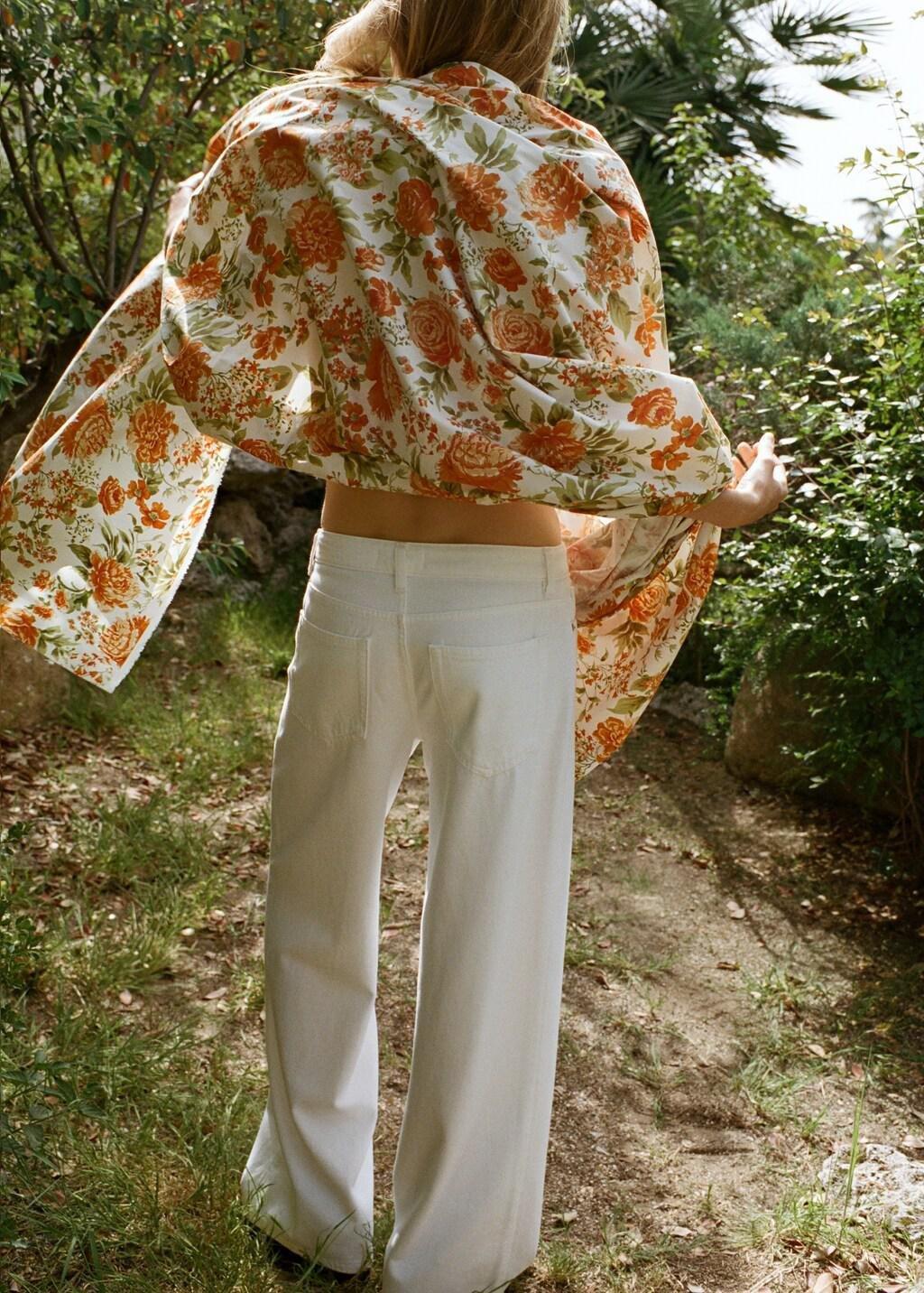 WHITE Low-rise wideleg jeans, White, large image number 2